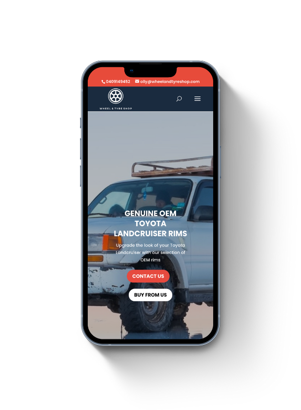 Free website mobile view showing responsive Carsio homepage on smartphone screen